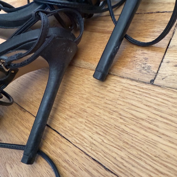 SCHUTZ Black Strappy Lace-Up Heels - Picture 6 of 7